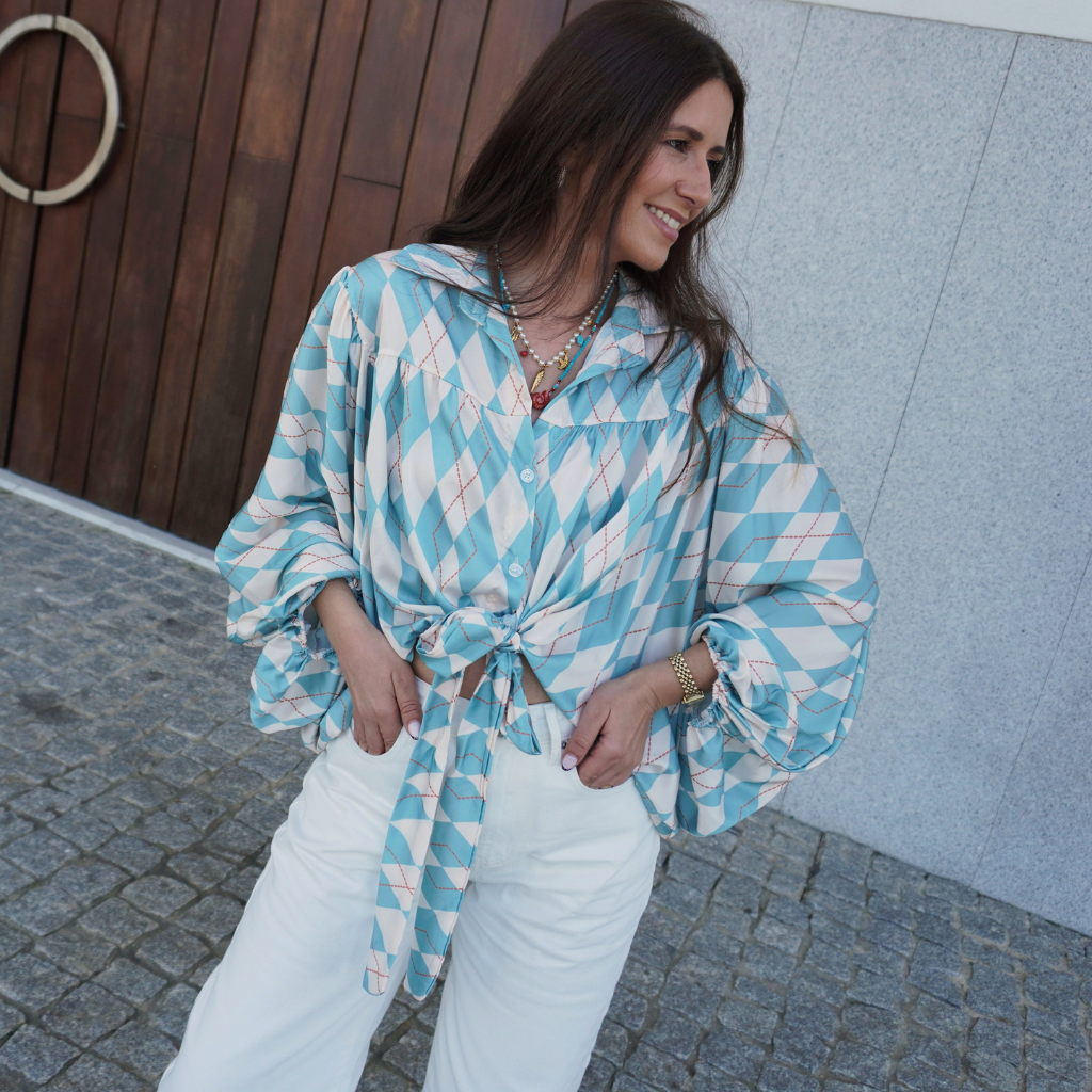 Camisa oversize com Seda