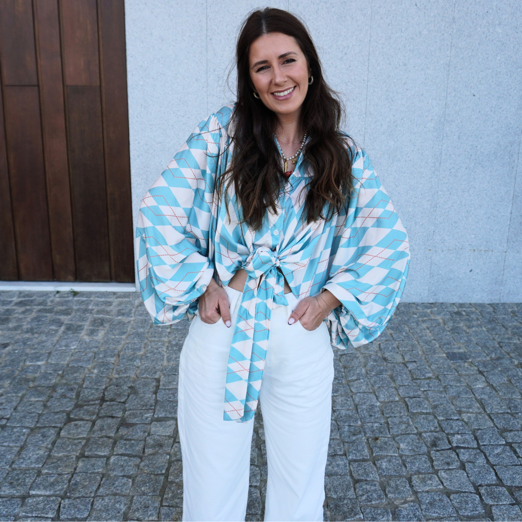 Camisa oversize com Seda
