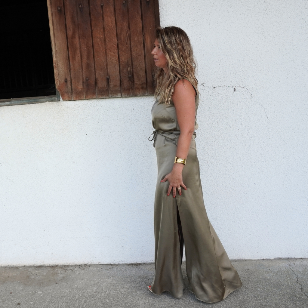 Vestido Maxi acetinado