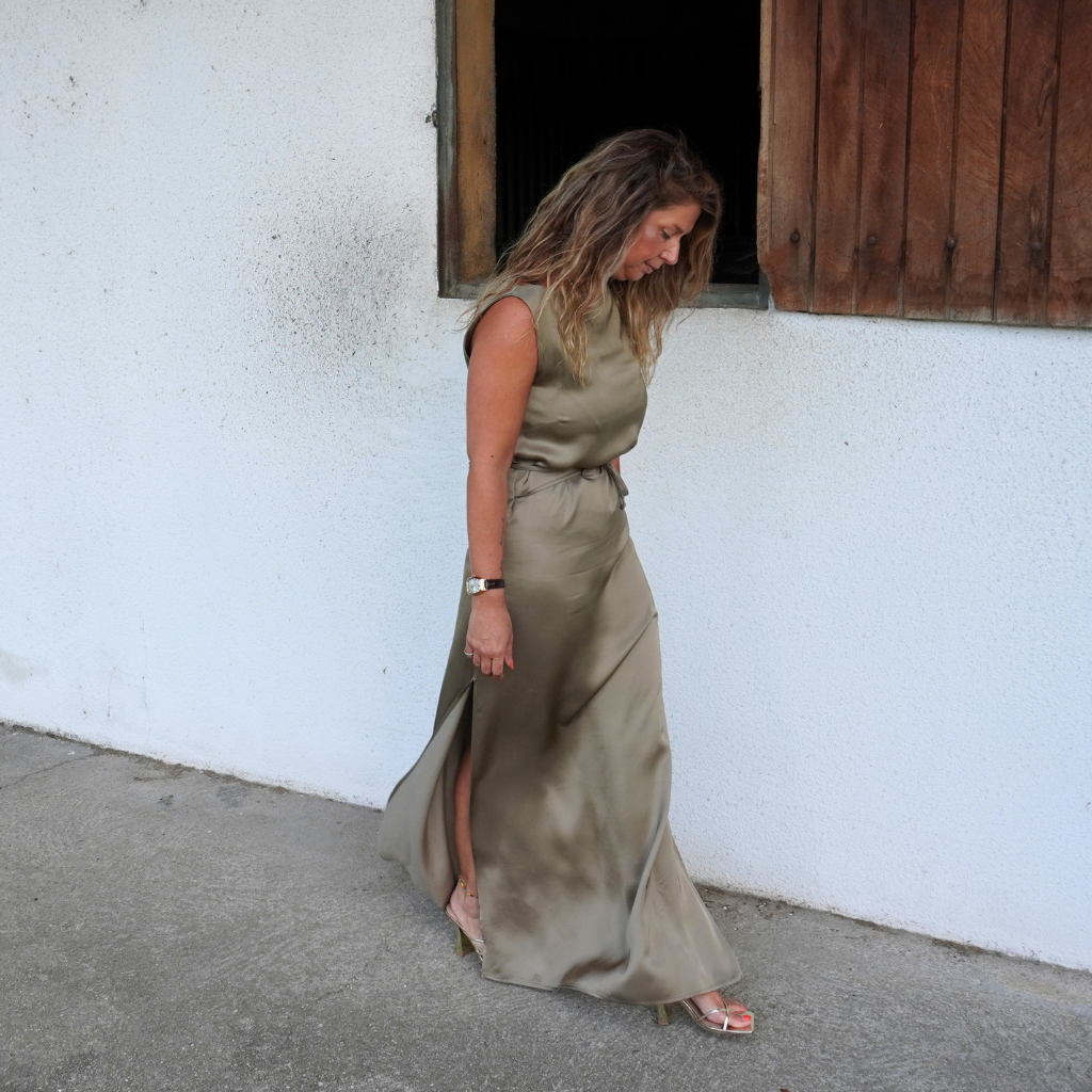 Vestido Maxi acetinado
