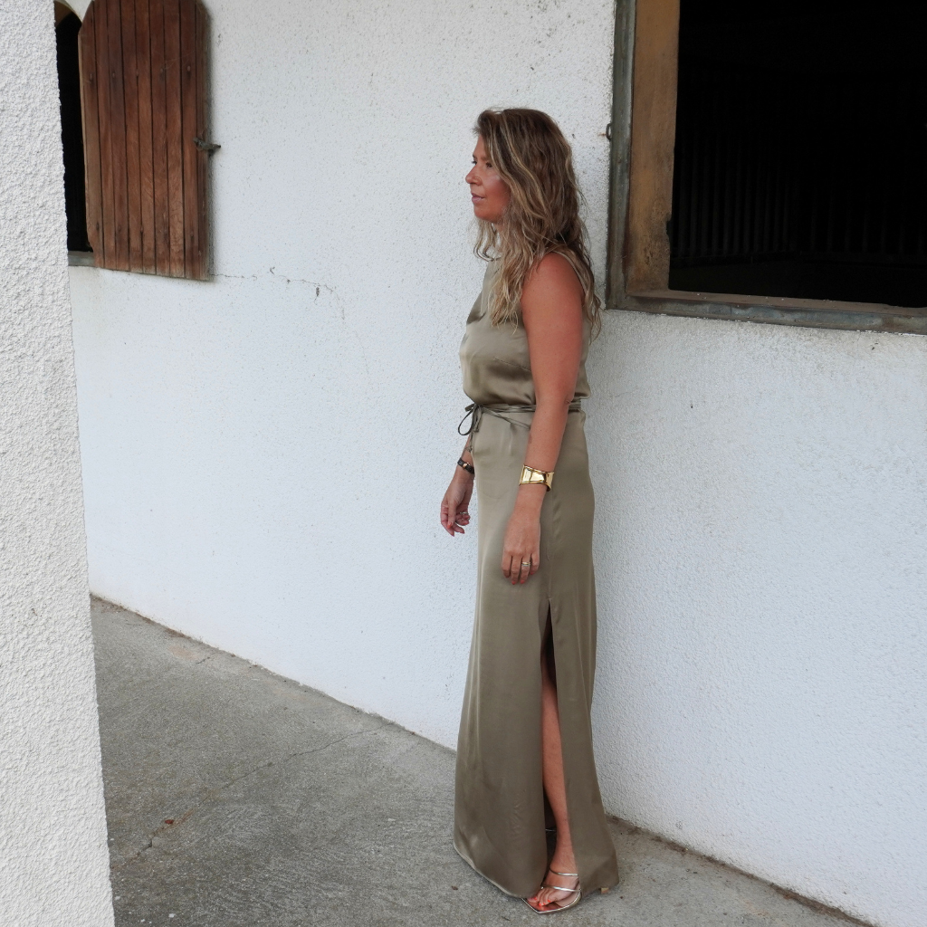 Vestido Maxi acetinado