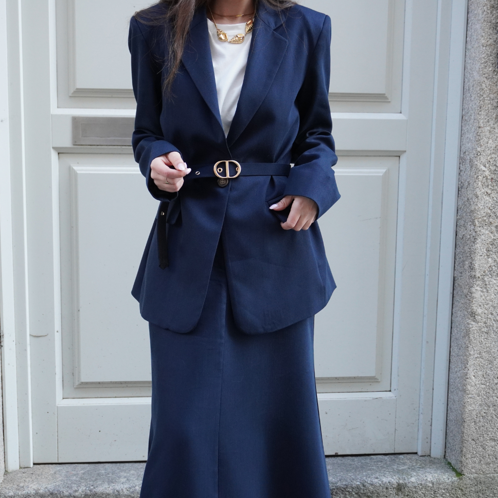 Blazer Corte Reto com Cinto