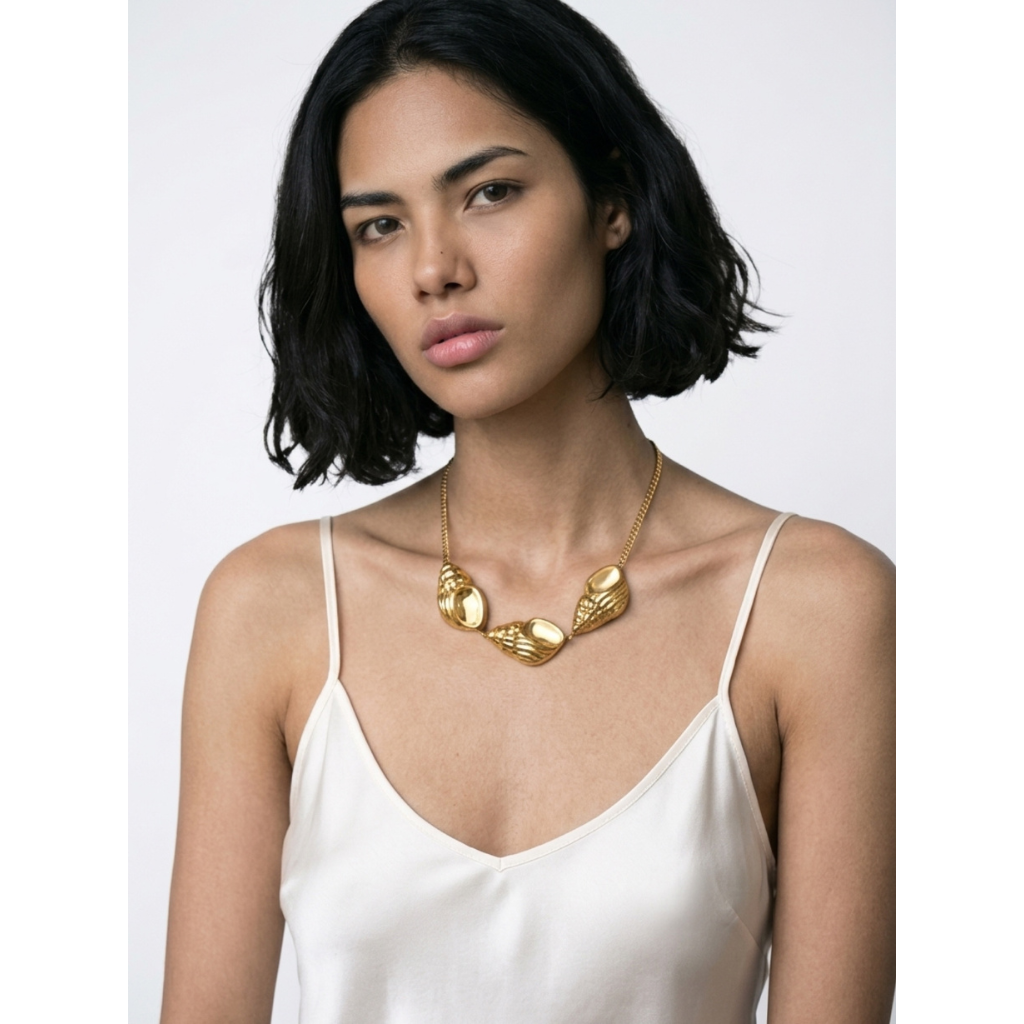 Colar em Aço Inoxidável Búzio