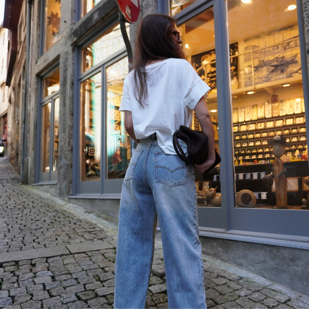 Jeans Wide Leg cintura subida