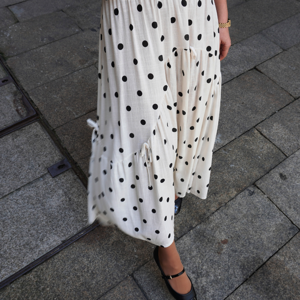 Saia Comprida Polka Dots