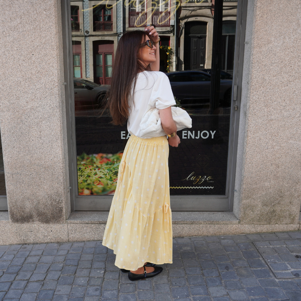 Saia Comprida Polka Dots